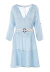 Niebieska Sukienka Z Paskiem Adrianne