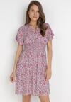 Biało-Fuksjowa Sukienka Wifethro