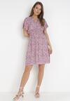 Biało-Fuksjowa Sukienka Wifethro