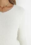Biały Sweter Wełniany Panaris
