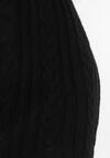 Czarny Sweter w Warkoczowy Splot Syleris