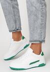 Biało-Zielone Sneakersy Megothea