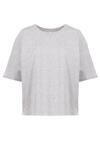 Jasnoszary T-shirt z Bawełny Phoebomeda