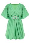Zielona Sukienka z Paskiem Moniphae