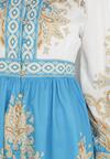 Biało-Niebieska Sukienka Phiniope