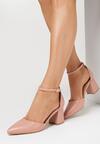 Pantofi cu toc Roz