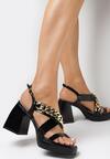 Czarne Sandały Ampomene