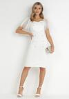 Biała Sukienka z Bawełny Oreina