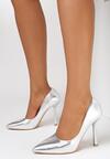 Pantofi stiletto Argintii