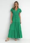 Zielona Sukienka z Wiskozy Heeny