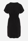 Czarna Sukienka z Wiskozy Saede