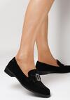 Czarne Mokasyny ze Skórzaną Wkładką Apus