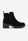 Botine Negru cu print piele de șarpe