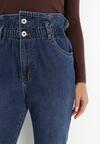 Granatowe Jeansy Mom Fit Nives