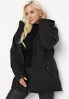 Czarna Kurtka Parka Hiza