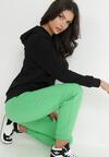 Czarna Bluza Kangur z Kapturem Panonice