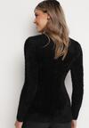 Czarny Sweter Wełniany z Alpaką Ithei
