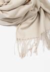 Jasnobeżowy Szalik z Frędzlami Fariza