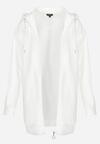 Biała Bluza Długa Bawełniana z Kapturem Emsworth