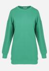 Zielona Bluza Oversize z Polarem Mes