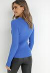 Niebieski Sweter Prążkowany Nawira