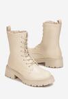Beżowe Botki Workery Liye