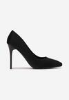 Pantofi stiletto Piele întoarsă ecologică neagră
