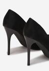 Pantofi stiletto Piele întoarsă ecologică neagră