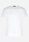 Biała Koszulka Bawełniana z Krótkim Rękawem Narli