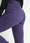 Fioletowe Spodnie Skinny Dilloe