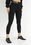 Czarne Legginsy z Napisem w Pasie Nemeza