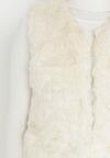 Beżowa Kamizelka Futrzana Farine