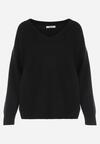 Czarny Sweter z Wiskozy Oversize Yorate