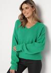 Zielony Sweter z Wiskozy Oversize Yorate