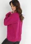 Fioletowy Sweter z Wiskozy Oversize Yorate