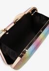 Wielokolorowa Torebka Kopertówka Brokatowa z Łańcuszkiem Phery