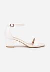 Białe Sandały na Słupku Fishe
