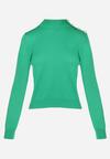 Zielony Sweter z Półgolfem i Guzikami Fraitile