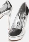 Pantofi stiletto Argintii