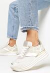Sneakers Alb cu bej