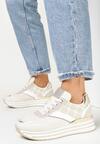 Sneakers Alb cu bej