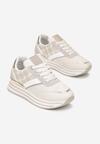 Sneakers Alb cu bej