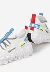 Białe Sneakersy na Grubej Podeszwie z Siateczkową Cholewką Sarahi