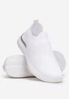 Białe Wsuwane Buty Sportowe z Elastyczną Cholewką Leyna
