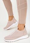 Różowe Buty Sportowe z Elastyczną Cholewką i Ozdobną Taśmą Zaharah