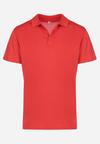 Czerwona Koszulka Polo z Krótkim Rękawem Wakeish