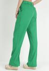 Zielone Szerokie Spodnie z Bawełny z Kieszeniami Brynleigh