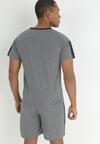 Szary 2-częściowy Bawełniany Komplet Piżamowy z T-shirtem i Szortami Cadal