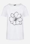 Biały T-shirt z Krótkim Rękawem i Nadrukiem Thetrin