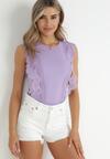 Fioletowy Top z Koronką Idaly